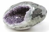 Purple Amethyst Geode With Polished Face - Uruguay #199749-2
